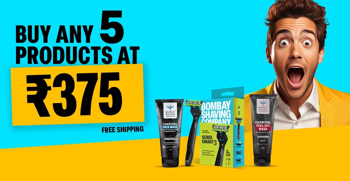India Desire : Bombay Shaving Company Offers : Buy Any 5 Products At Rs 375 Only